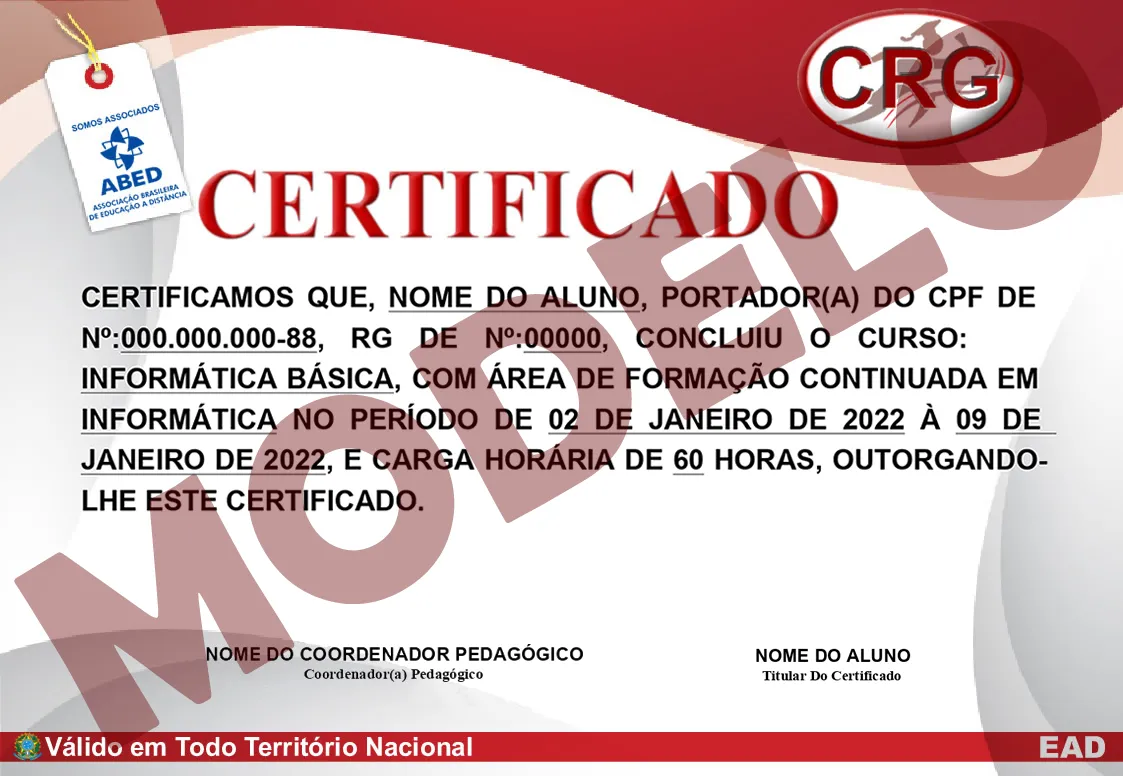 Certificado CRG Cursos